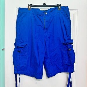 South Pole Vibrant Blue Cargo Shorts for Men